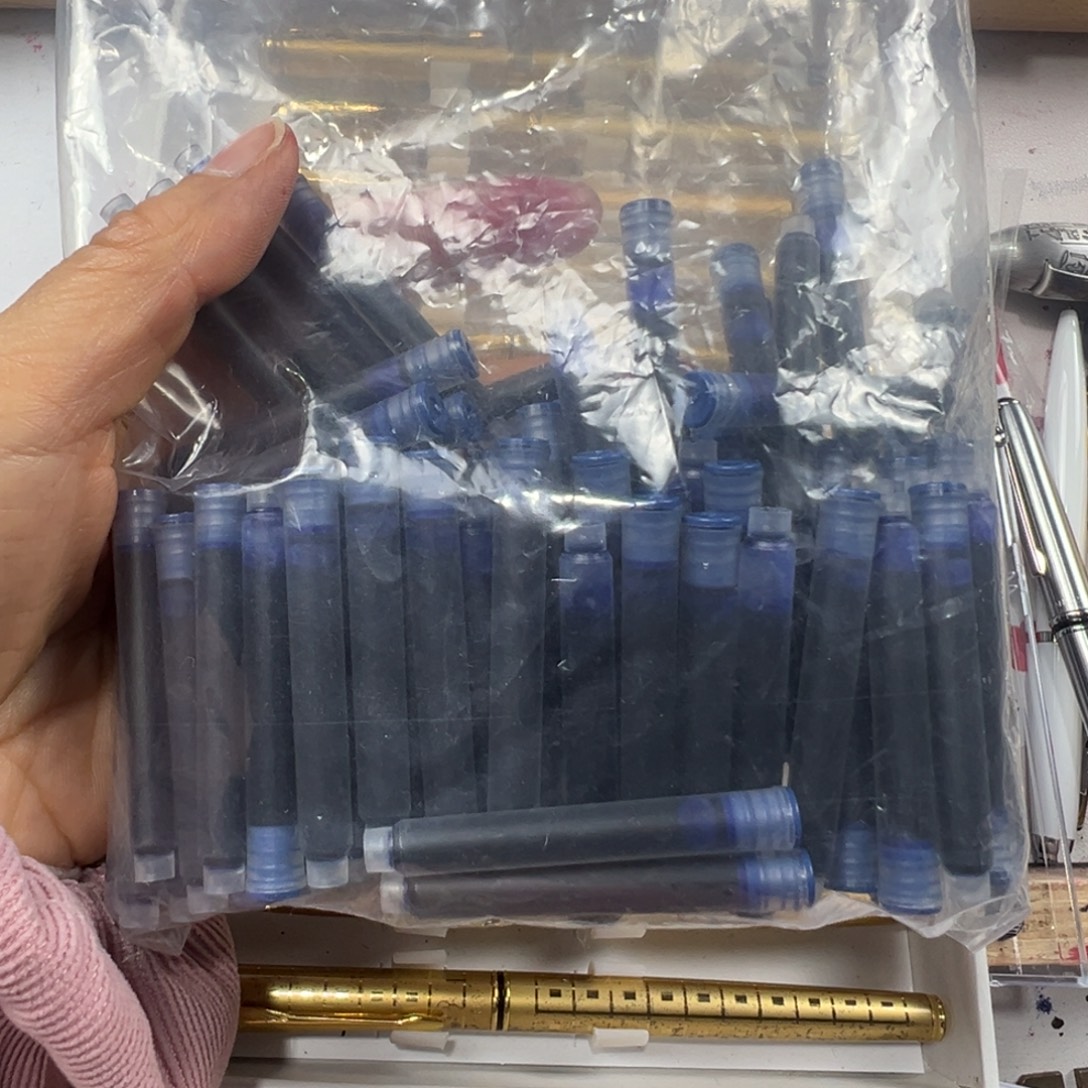 便携式100个蓝黑色墨囊2.6口径