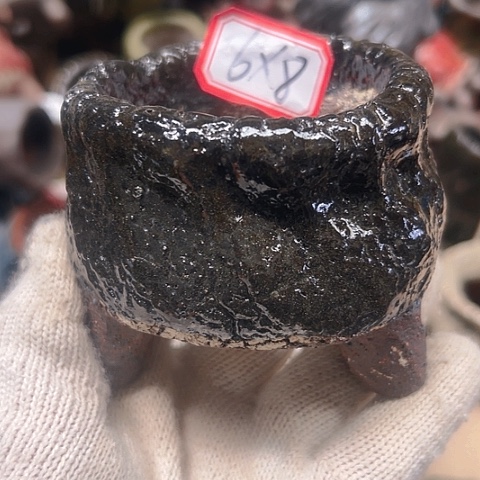 粗陶花盆手工花盆