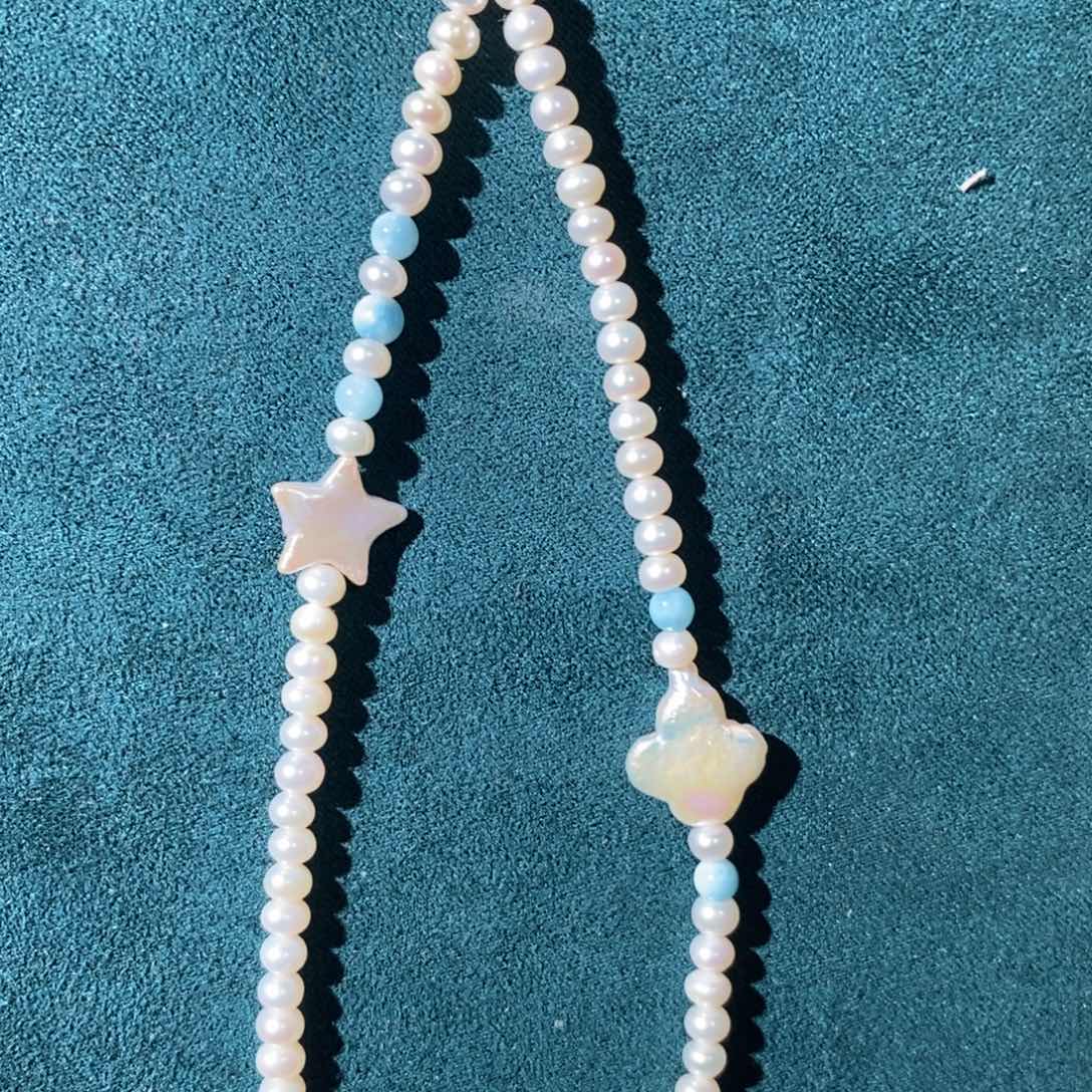 淡水珍珠颈饰银S925镶嵌淡水珍珠挂件