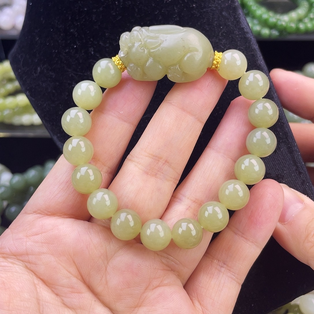 和田玉未镶嵌手链