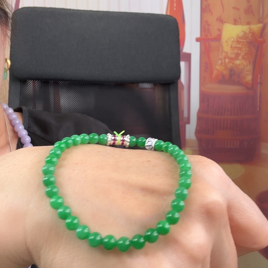 翡翠未镶嵌手链圆珠