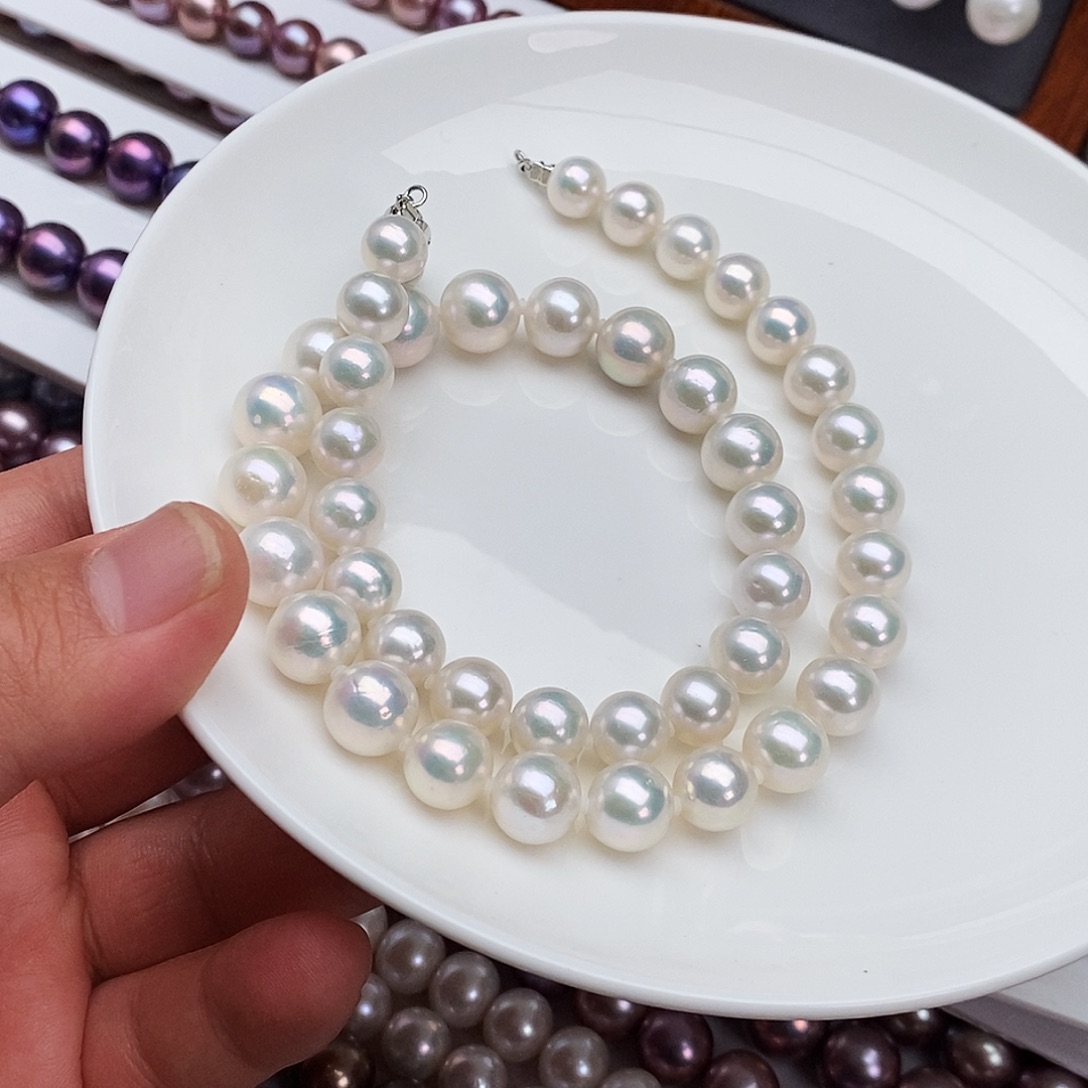 耳饰银S925镶嵌淡水珍珠