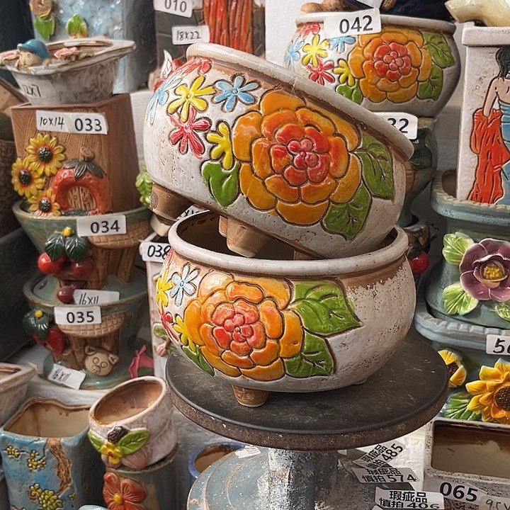 粗陶材质多肉花盆