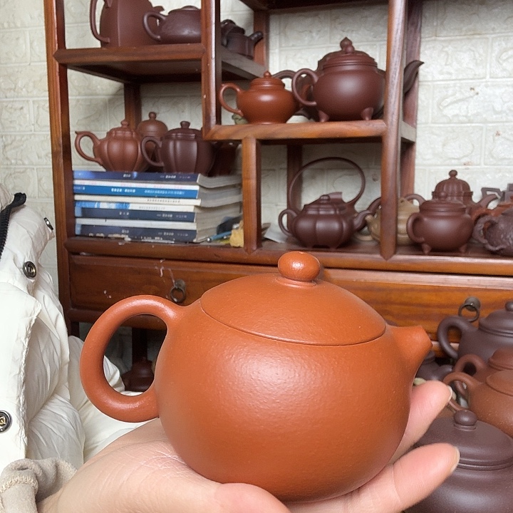 茶壶紫砂西施300cc朱泥精工半手工