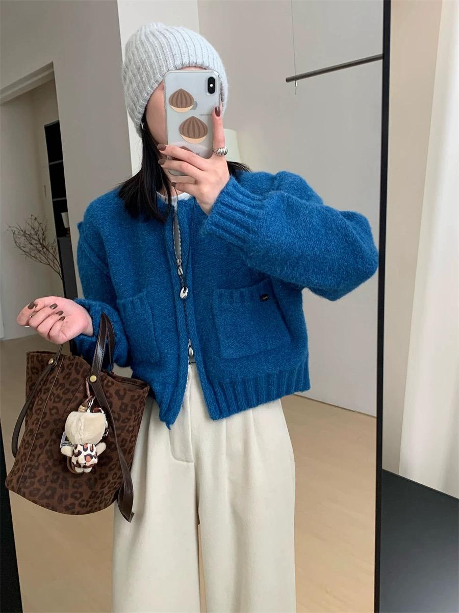 C751-800秋冬新款老钱风韩版小众高级感女装时尚洋气百搭上衣外套