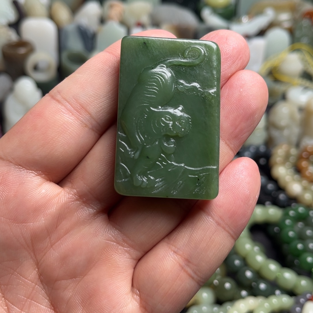 和田玉（碧玉）未镶嵌吊坠(不含链)