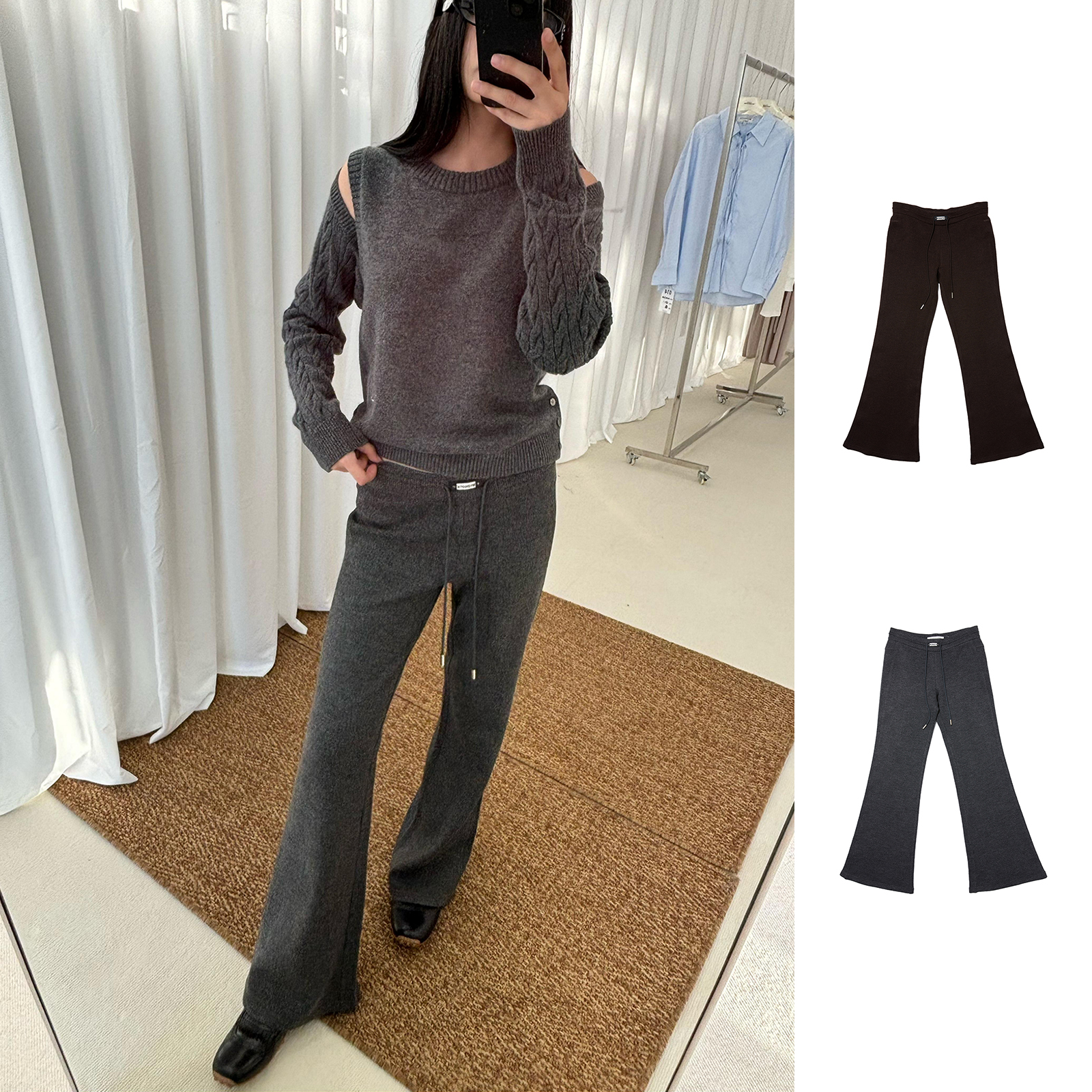 M1DNOTE设计师品牌 休闲微喇裤气质百搭女 DSC买手店 DY5M31010