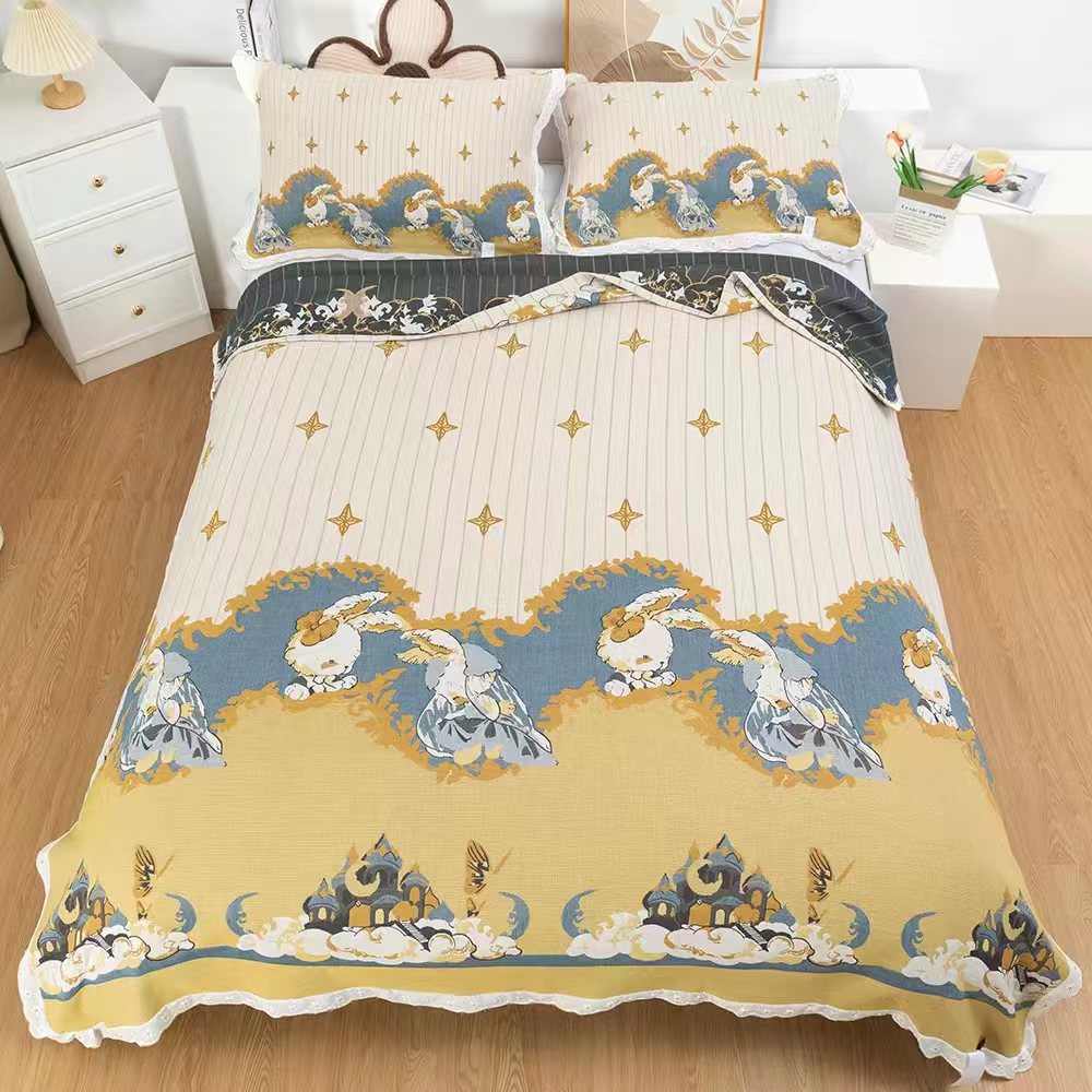 专享【京かわ会社】汉麻被床盖200*230cm 梦幻兔宝