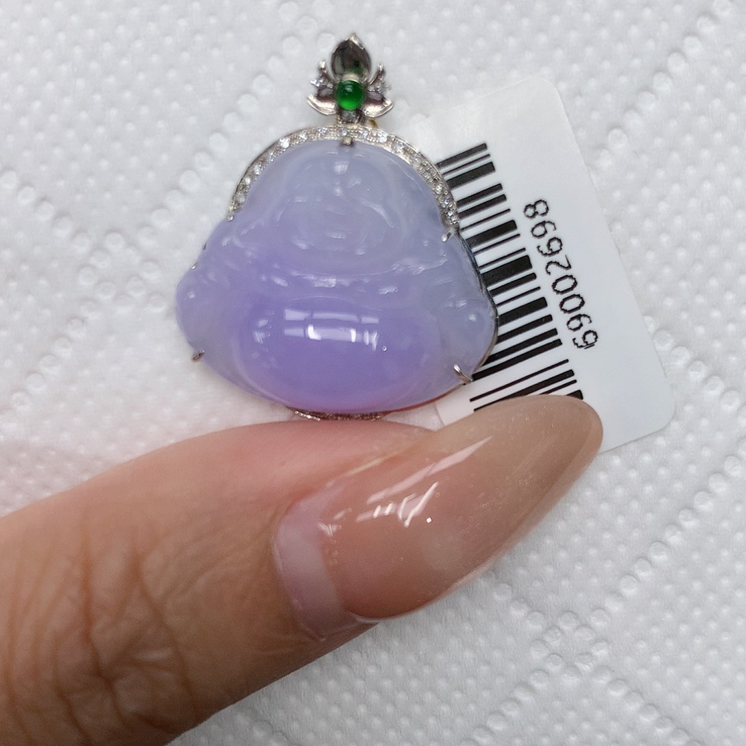 颈饰18K金镶嵌翡翠