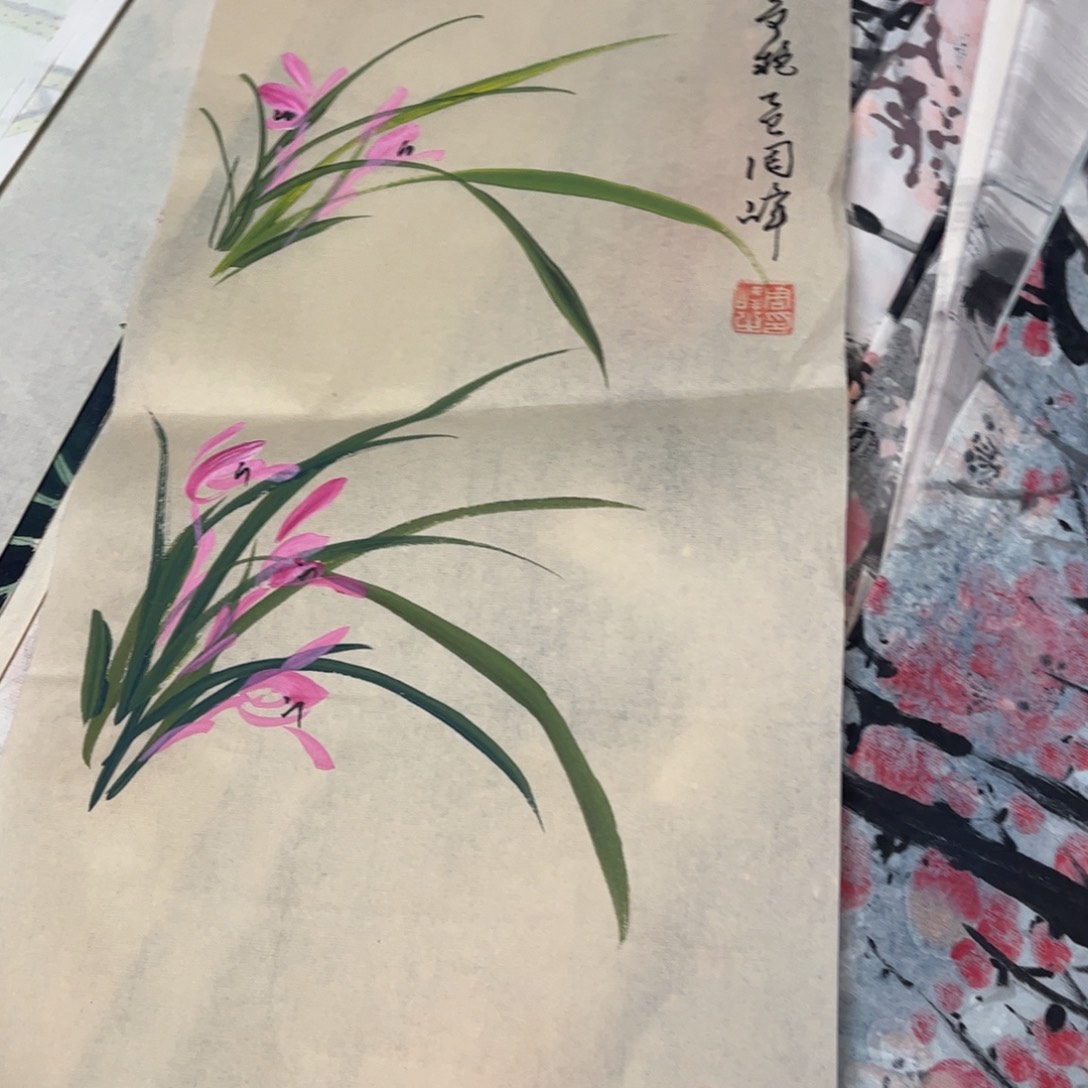 国画12.3纯手绘无边框作品