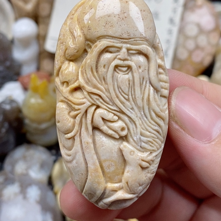 硅化珊瑚（珊瑚玉）未镶嵌颈饰