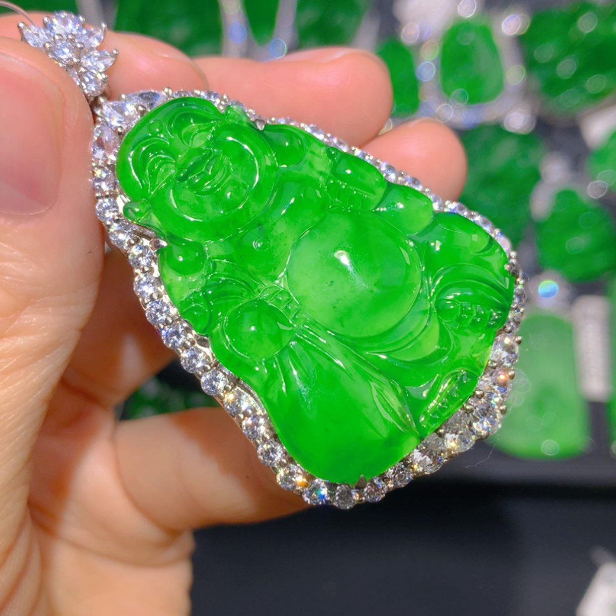 【闪购商品】翡翠颈饰银S925镶嵌1111111