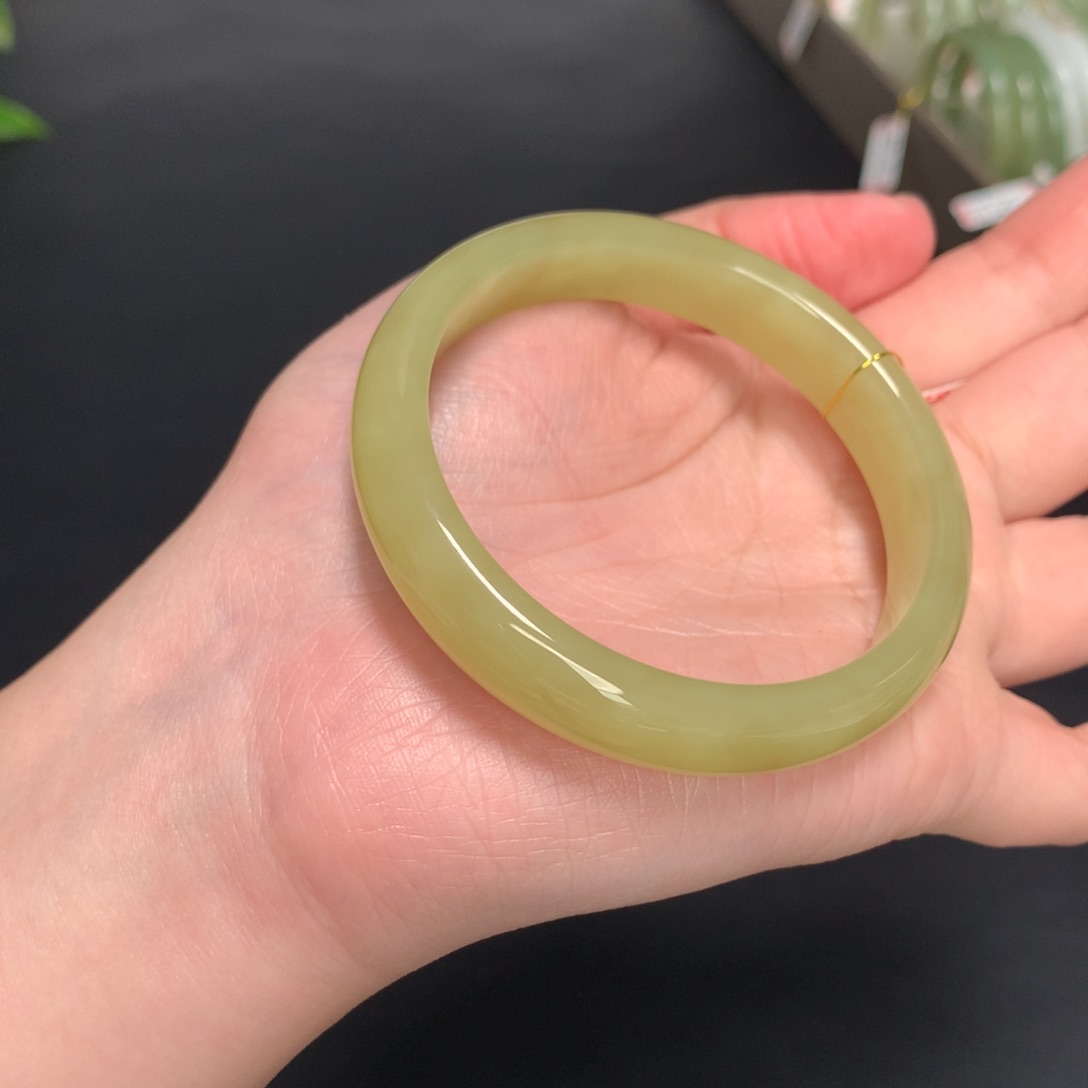 和田玉手镯未镶嵌55