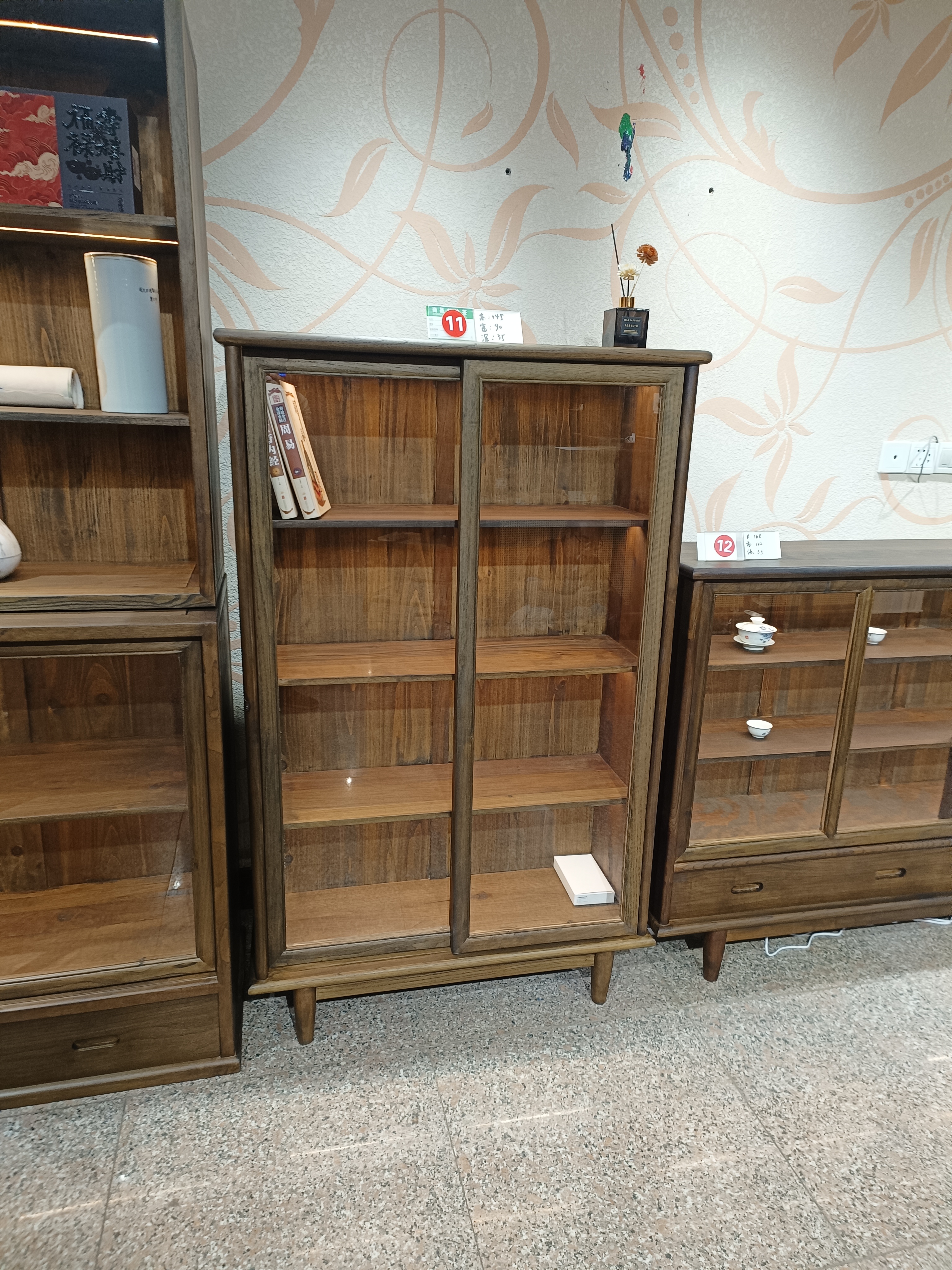 书柜柜子落地客厅复古书橱储物柜收纳柜置物书架中式小家具展示柜