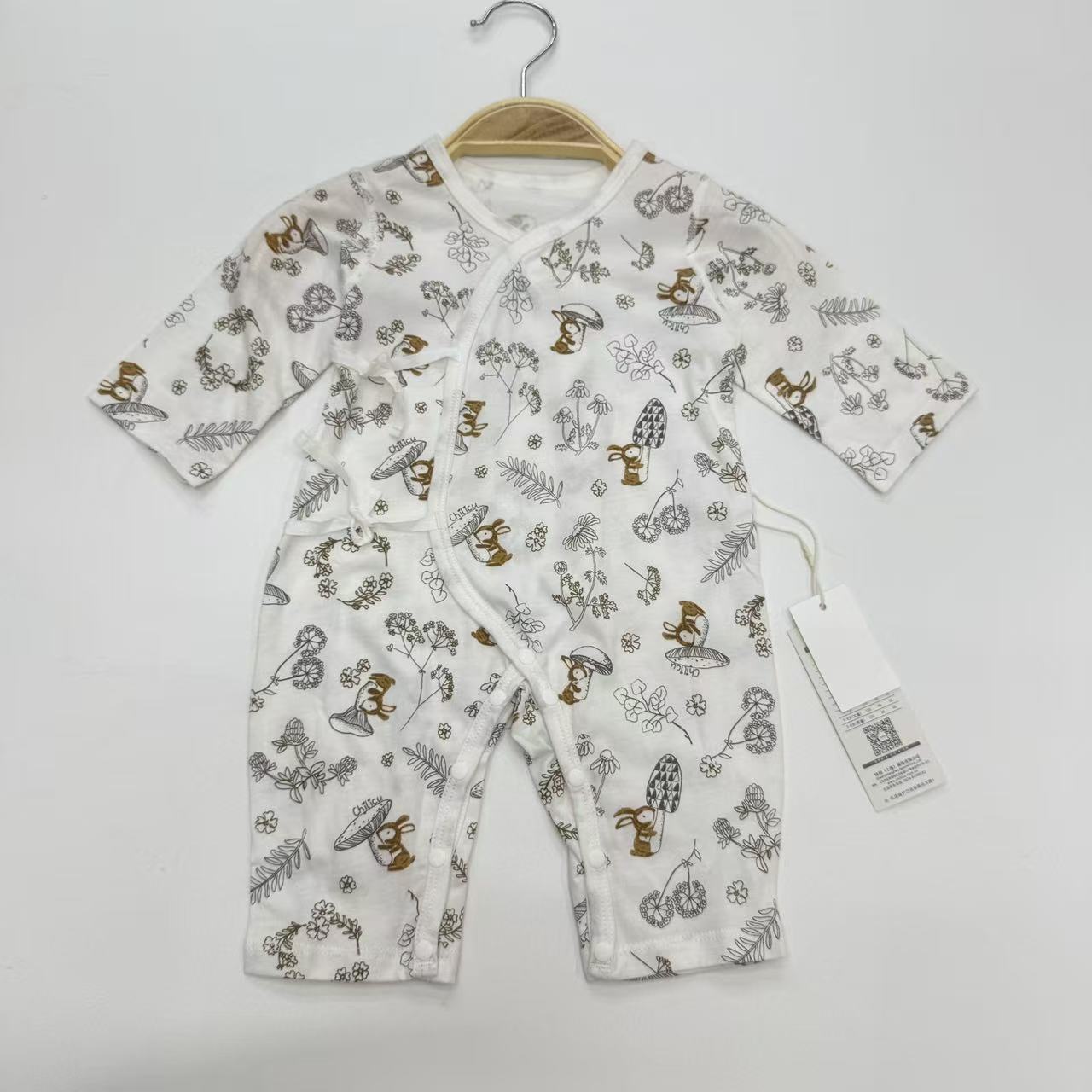 GZ【3010】 6-2 兔子抱蘑菇绑带连体衣