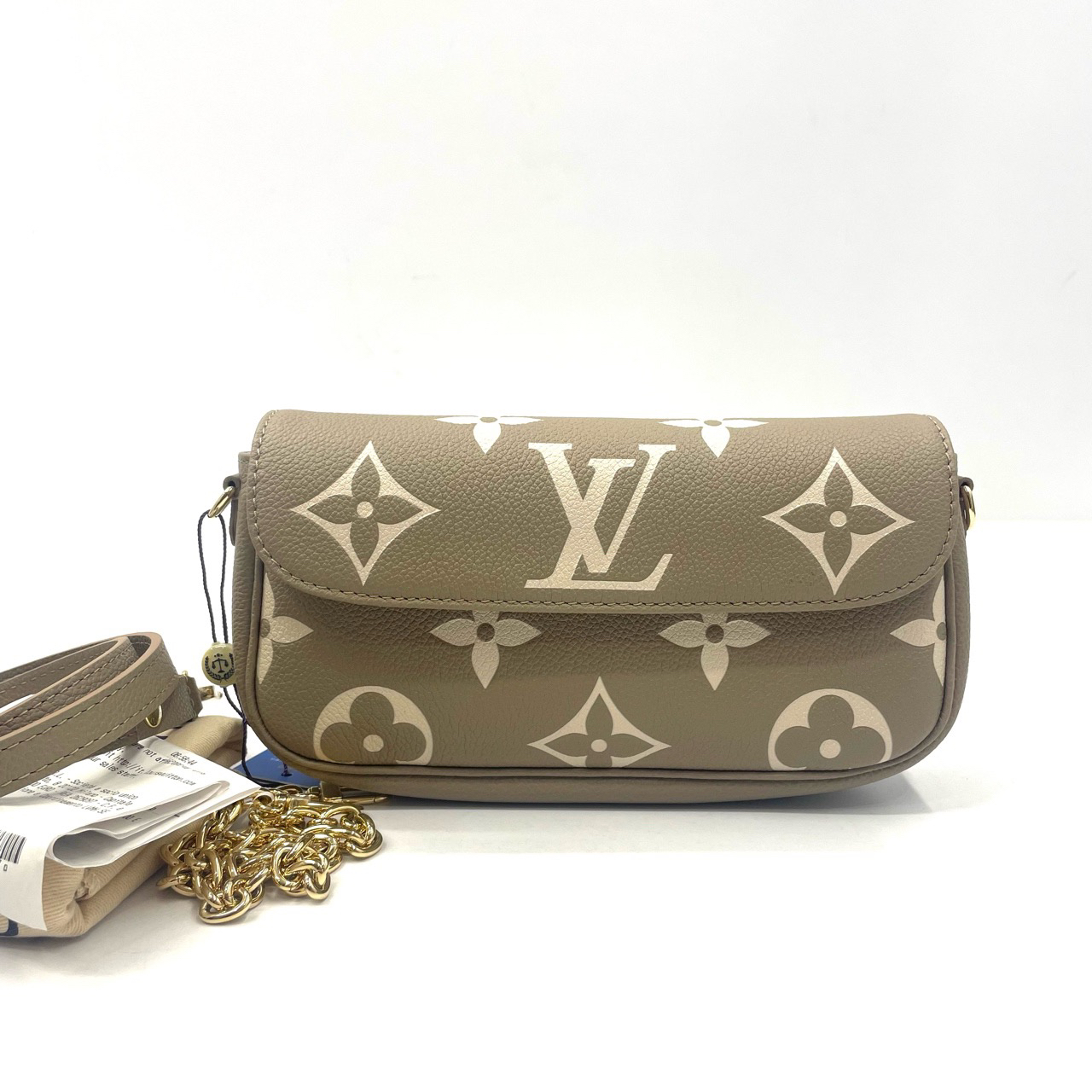 全新未使用 LV  IVY大象灰色牛皮腋下包手提单肩包