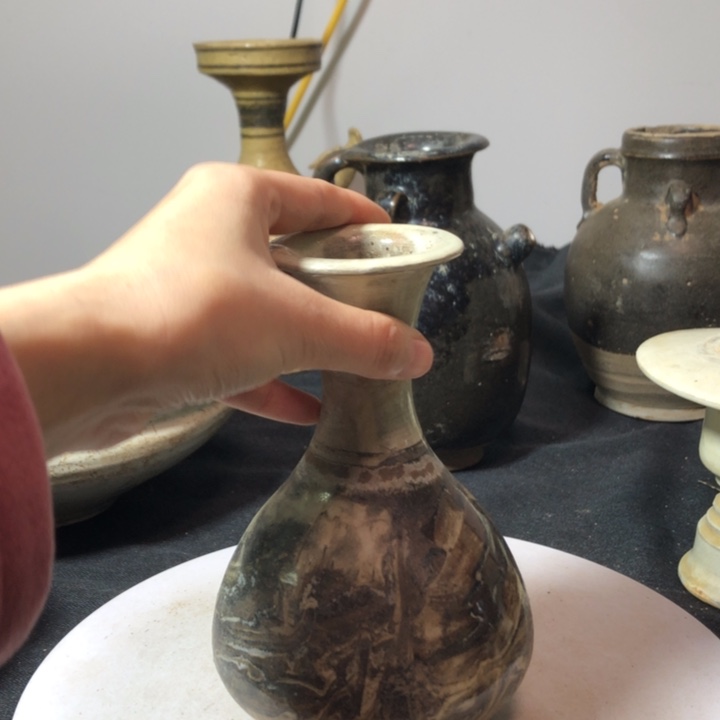 玉壶春林****学绞釉 玉壶春    