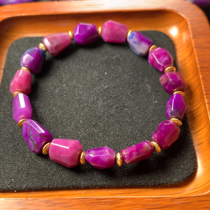 苏纪石（舒俱来）手链18K金镶嵌