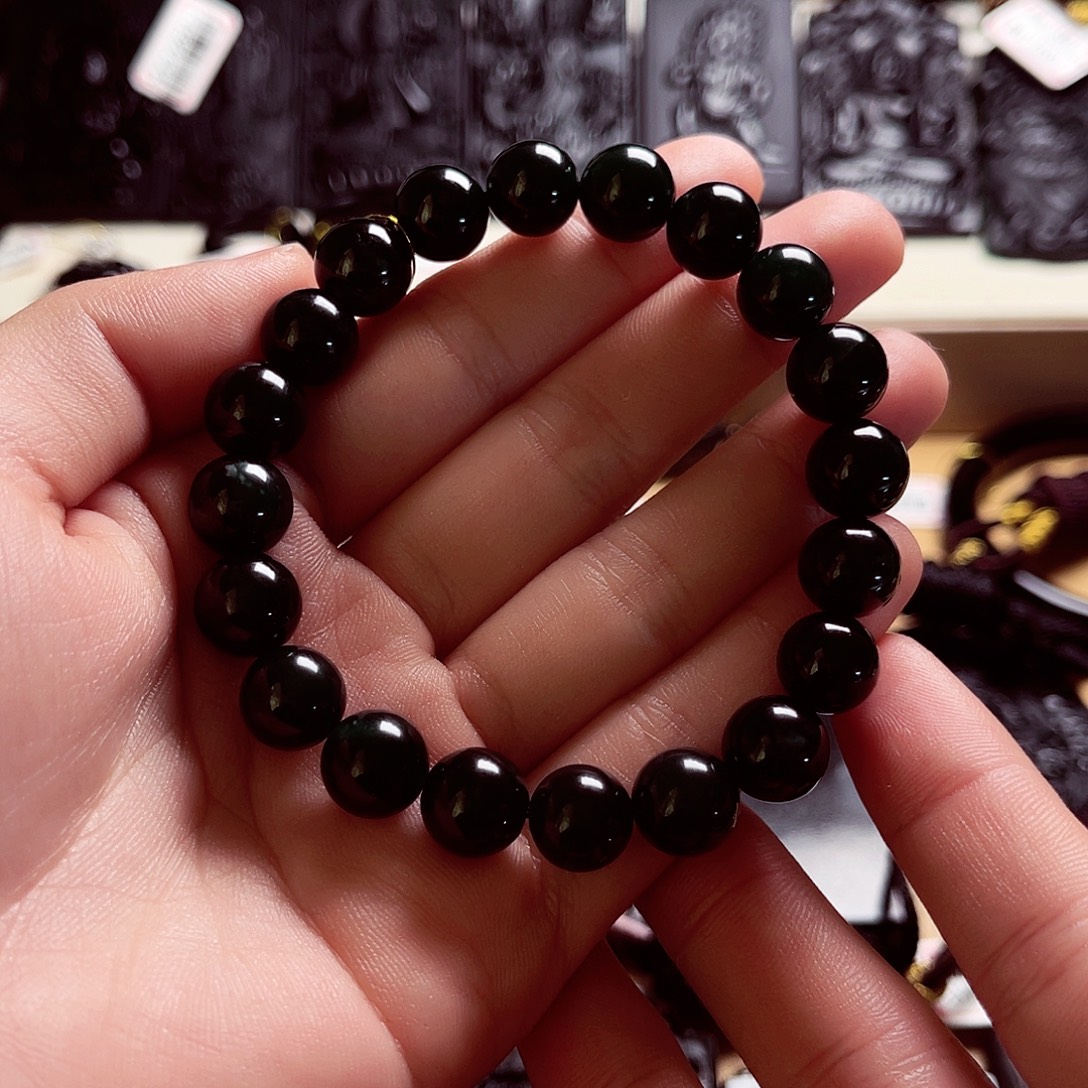 翡翠未镶嵌手链天然缅料A货卡10手串A206