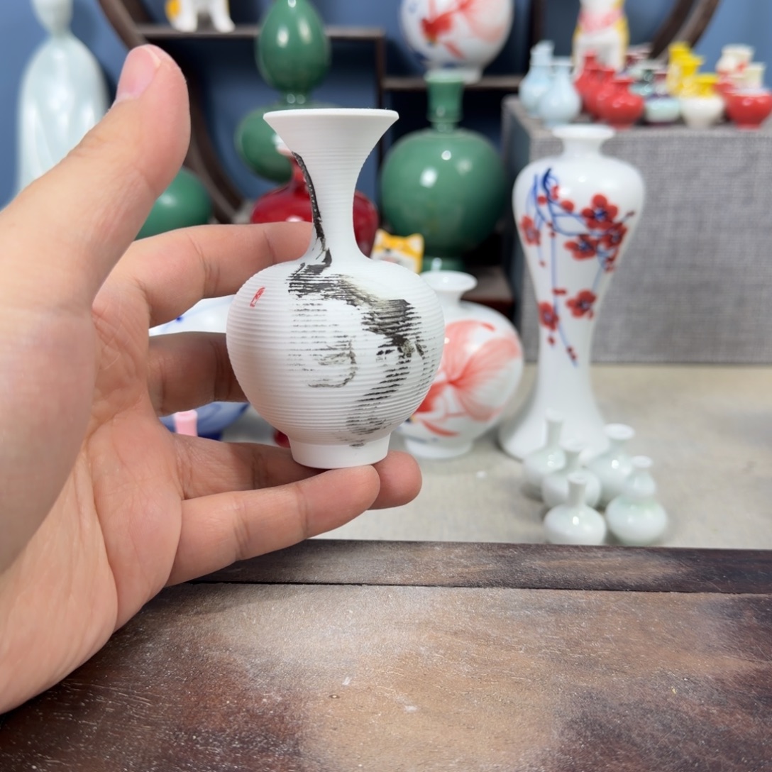 陶瓷手工小花器摆件