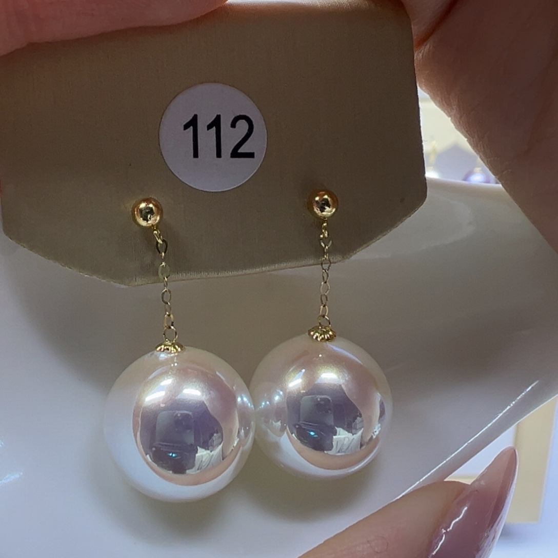 耳饰淡水珍珠18K金镶嵌