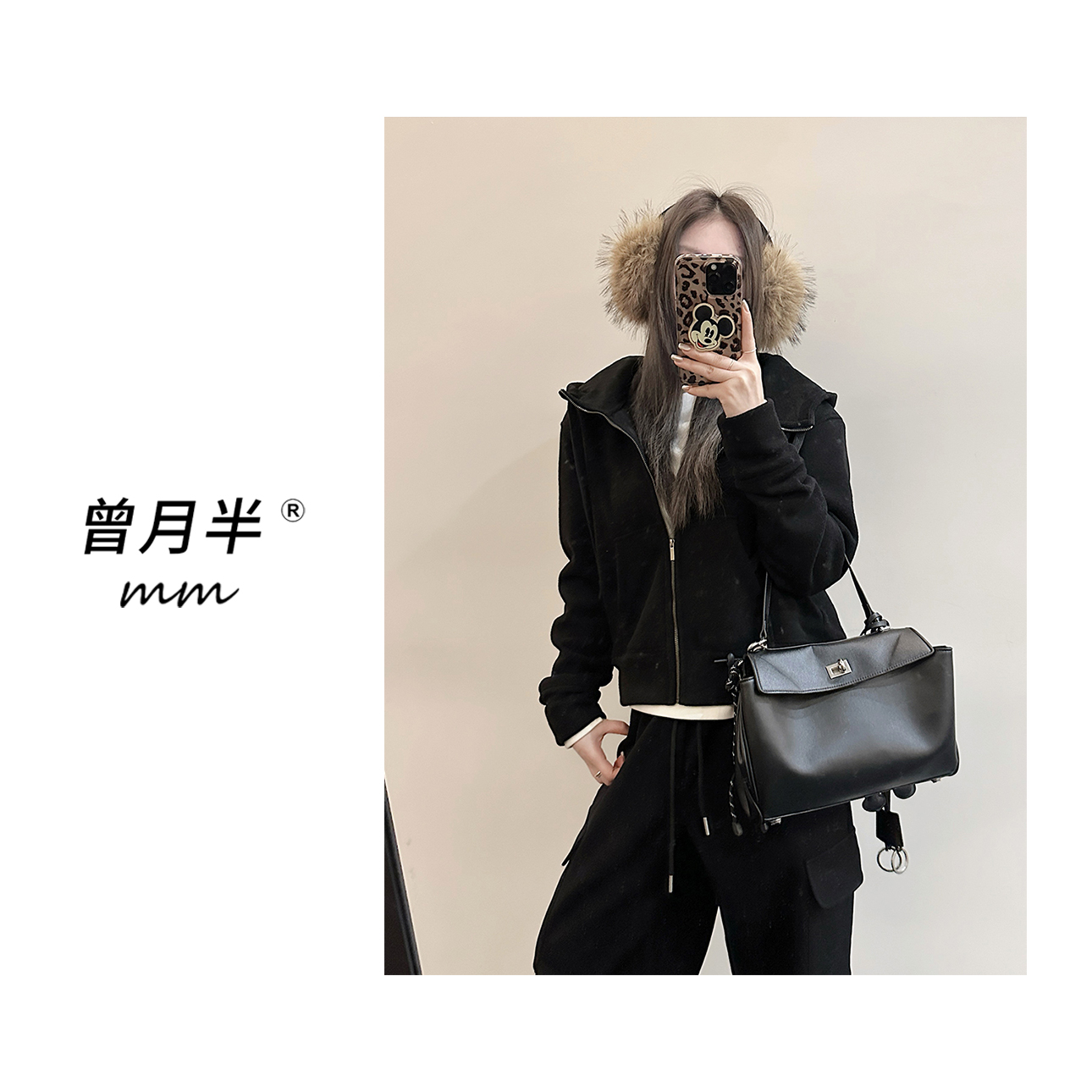 曾月半mm清仓《本命年卫衣》300克baby绒短款连帽卫衣外套！ZS962