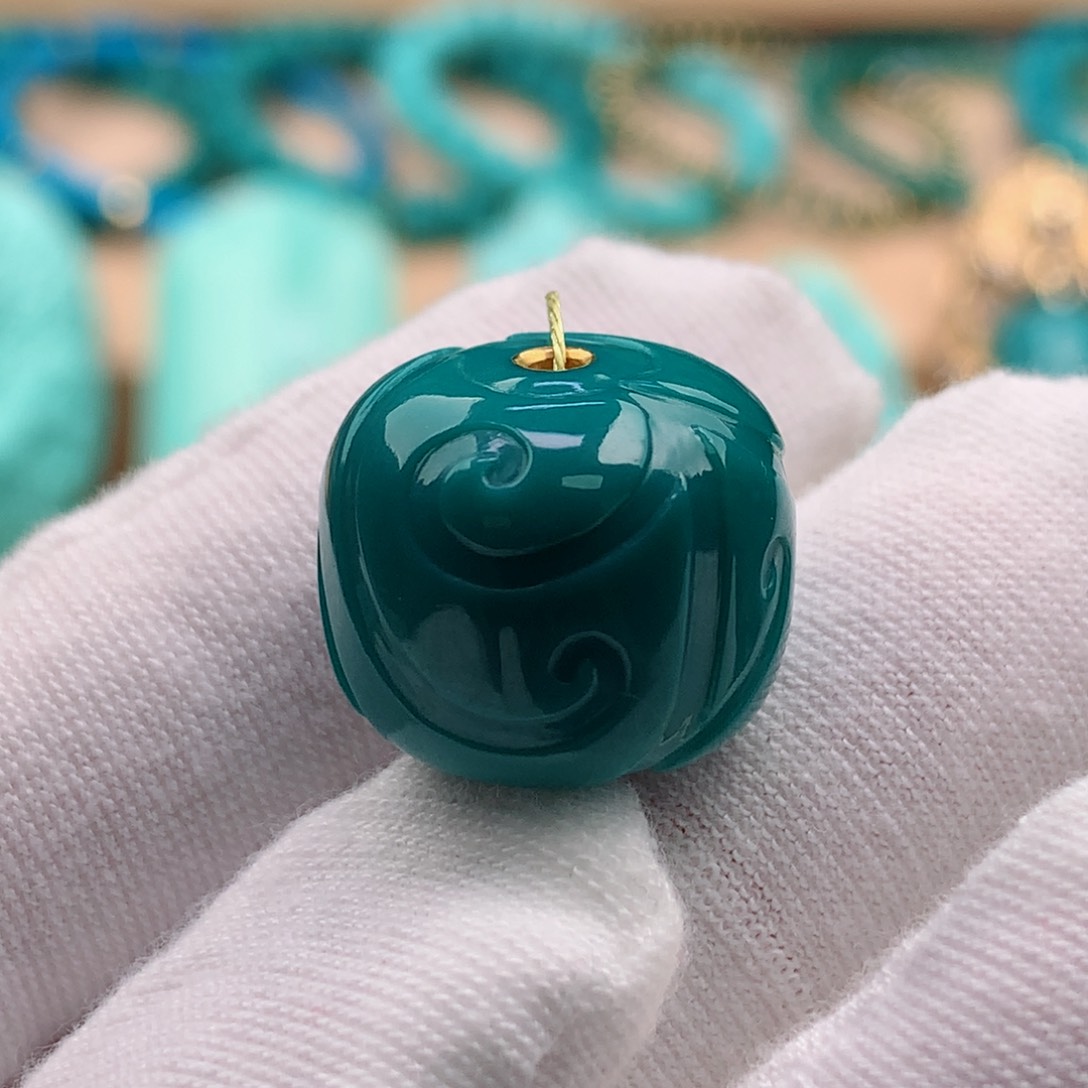 绿松石珠宝奇石未镶嵌17.2✖️14.5