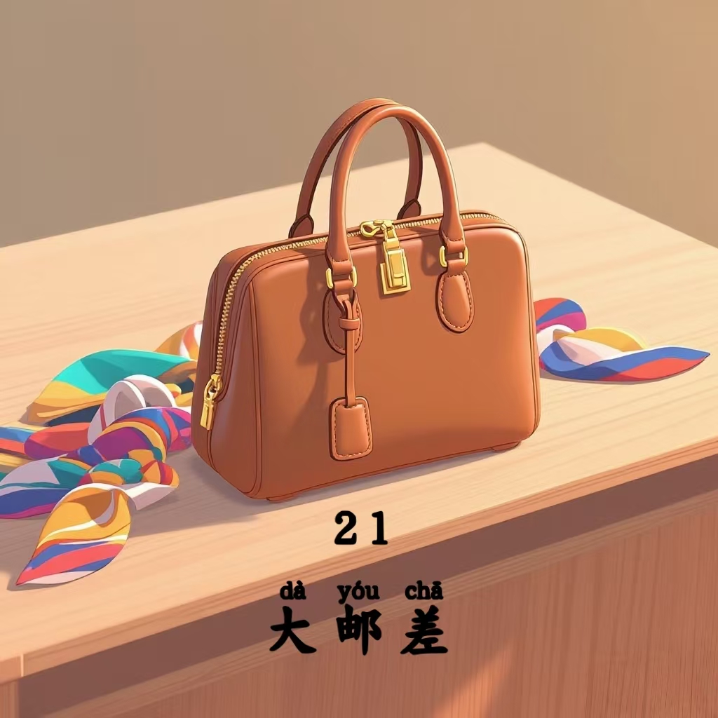 21大邮差>>手工打造真皮女士百搭新款挎拎两用潮流皮包