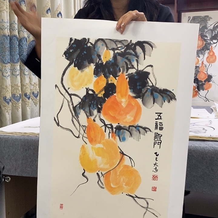 国画纯手绘国画写意作品43*63