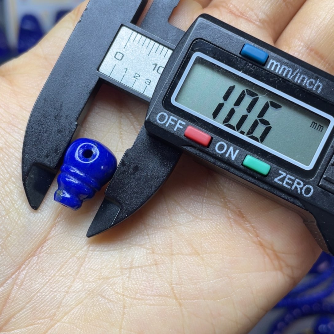 青金石未镶嵌10mm三通配饰