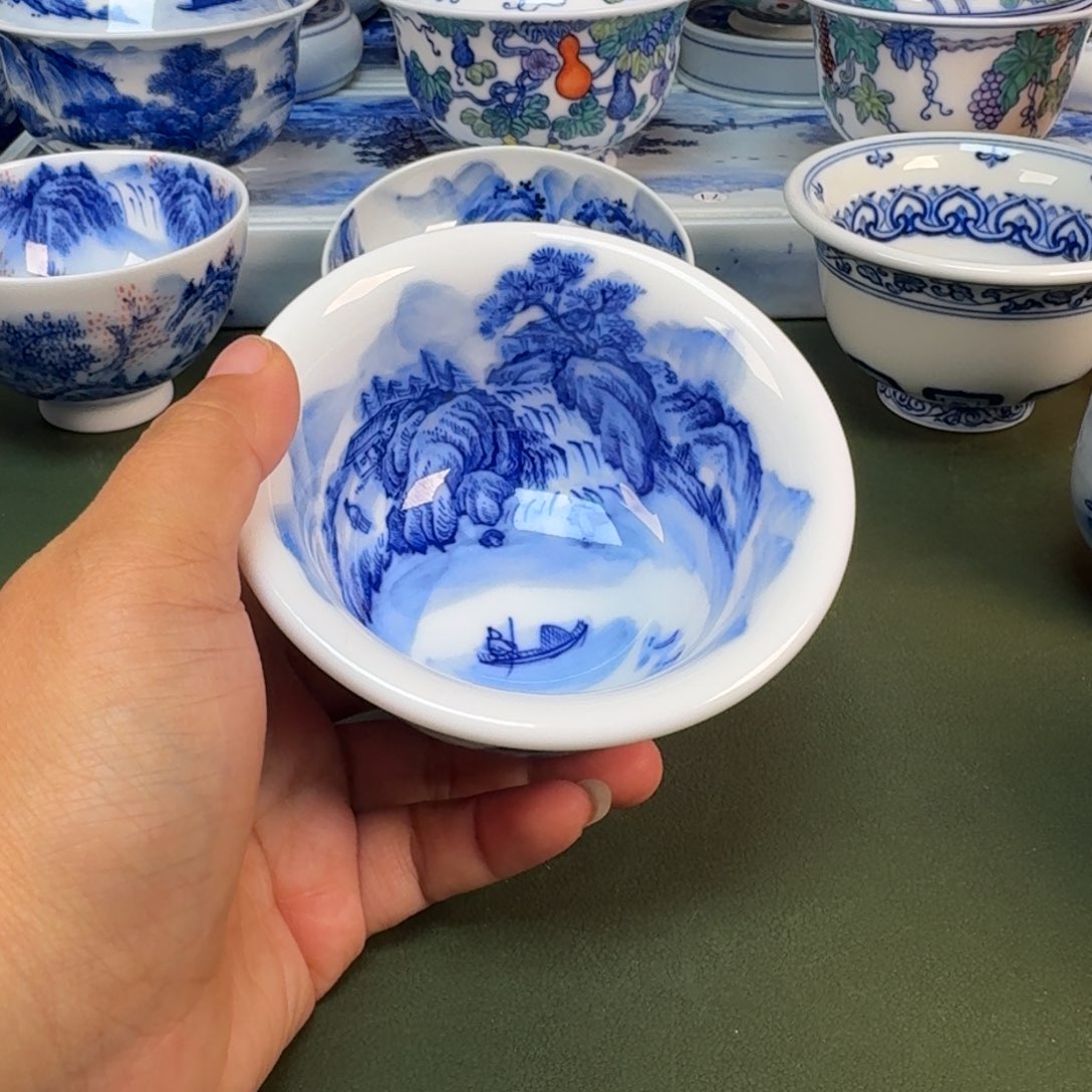 陶瓷景德镇纯手绘茶具圆圆234