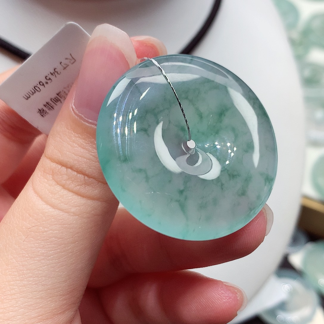 颈饰未镶嵌翡翠编号114，34.5/6