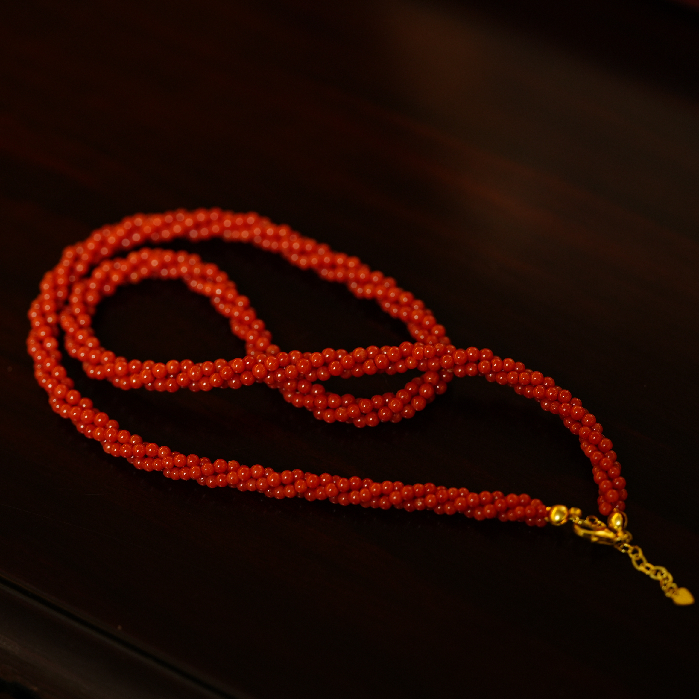 珊瑚RY1635沙丁项链14K珊瑚项链