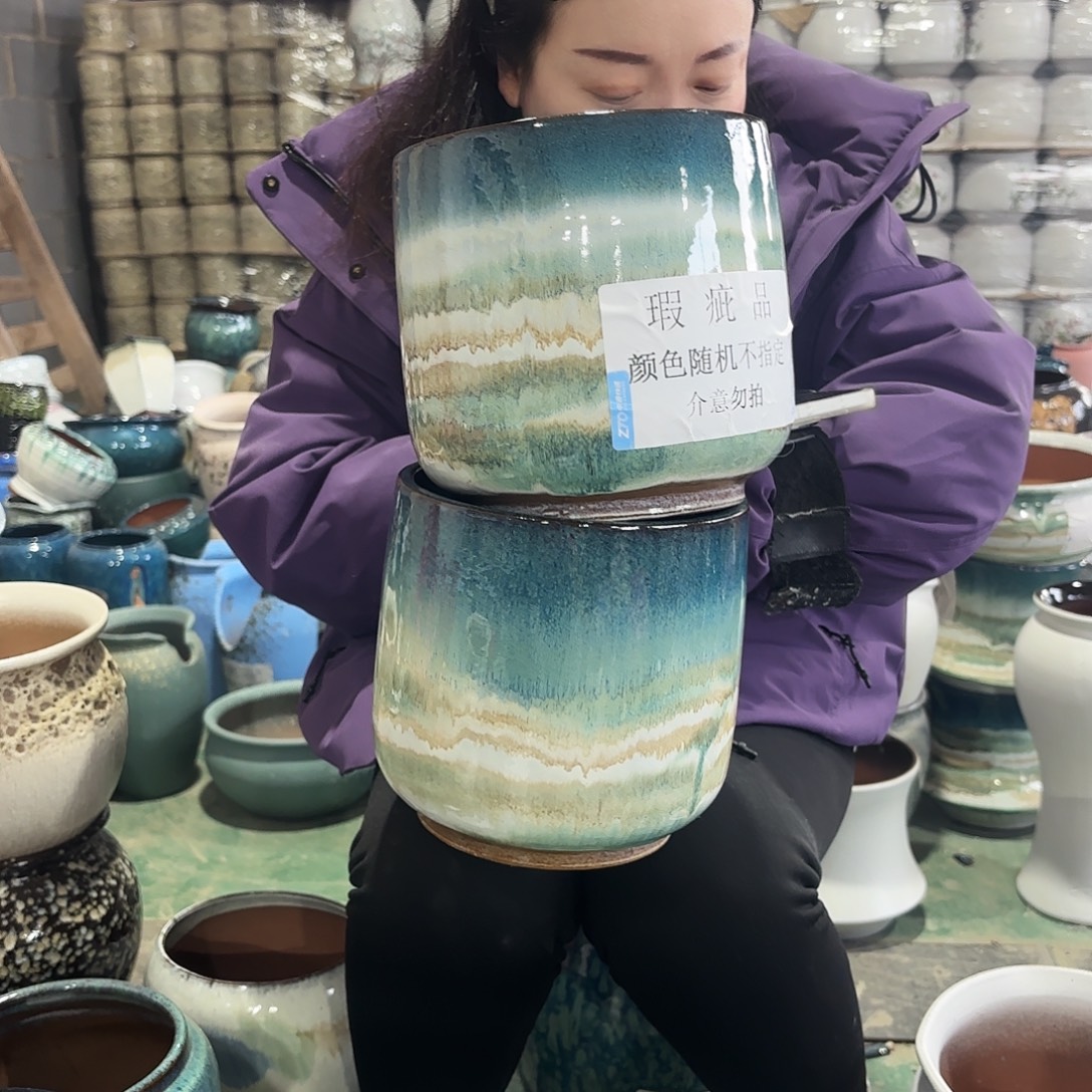 瑕疵两个高20/19红陶