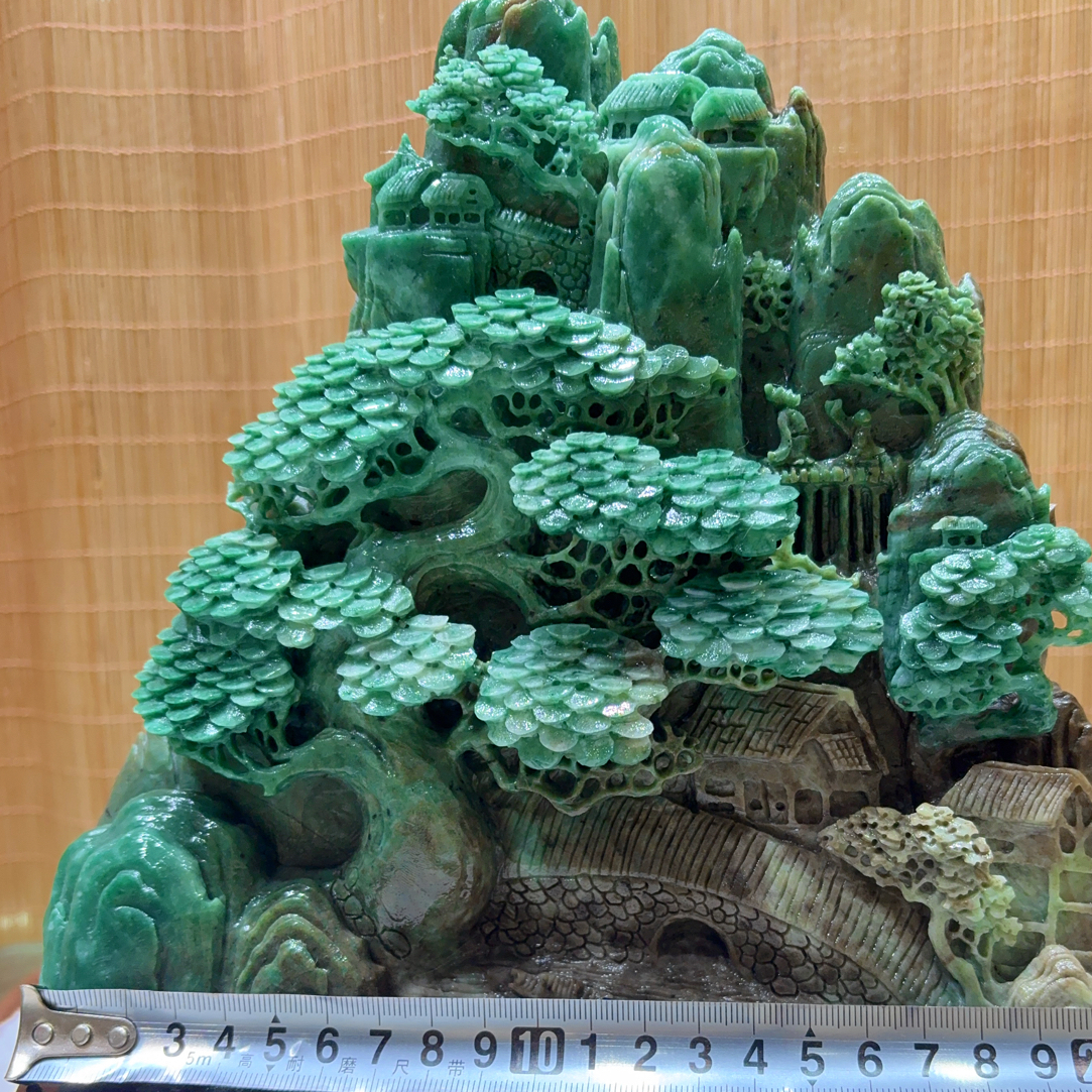 独山玉步步高升摆件基业长青摆件书房客厅玄关装饰好物送人自用