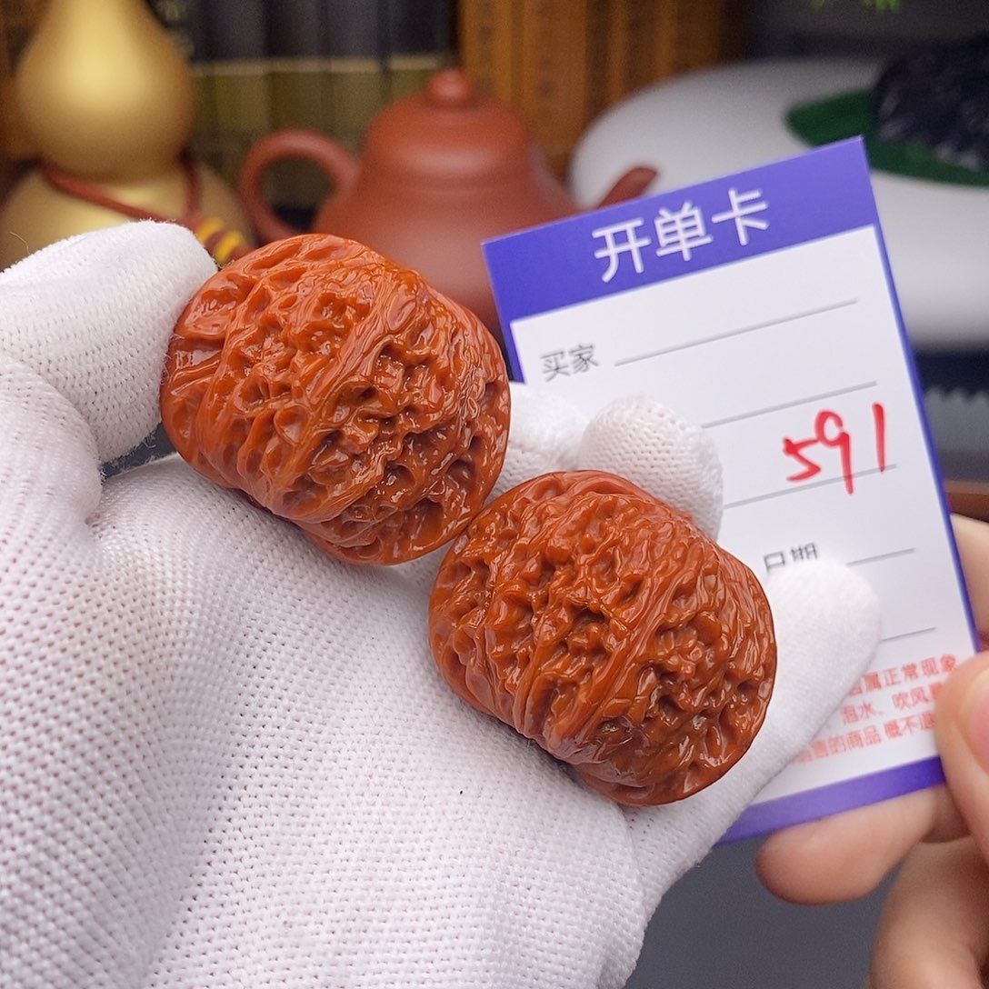 文玩核桃把件40磨盘591