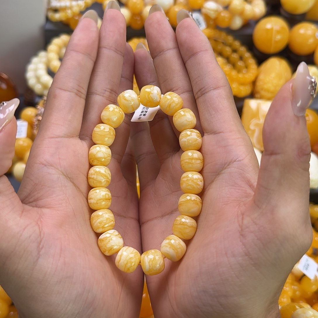 未镶嵌琥珀珠宝奇石同料虎皮12mm