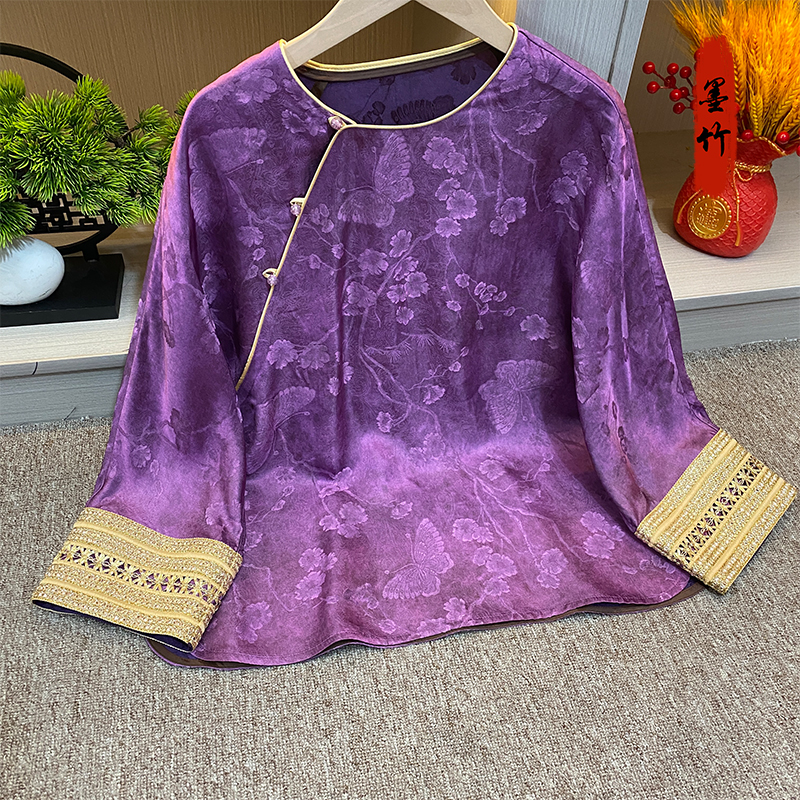 【69151】新中式国风国潮时尚气质女士上衣提花高级感重磅