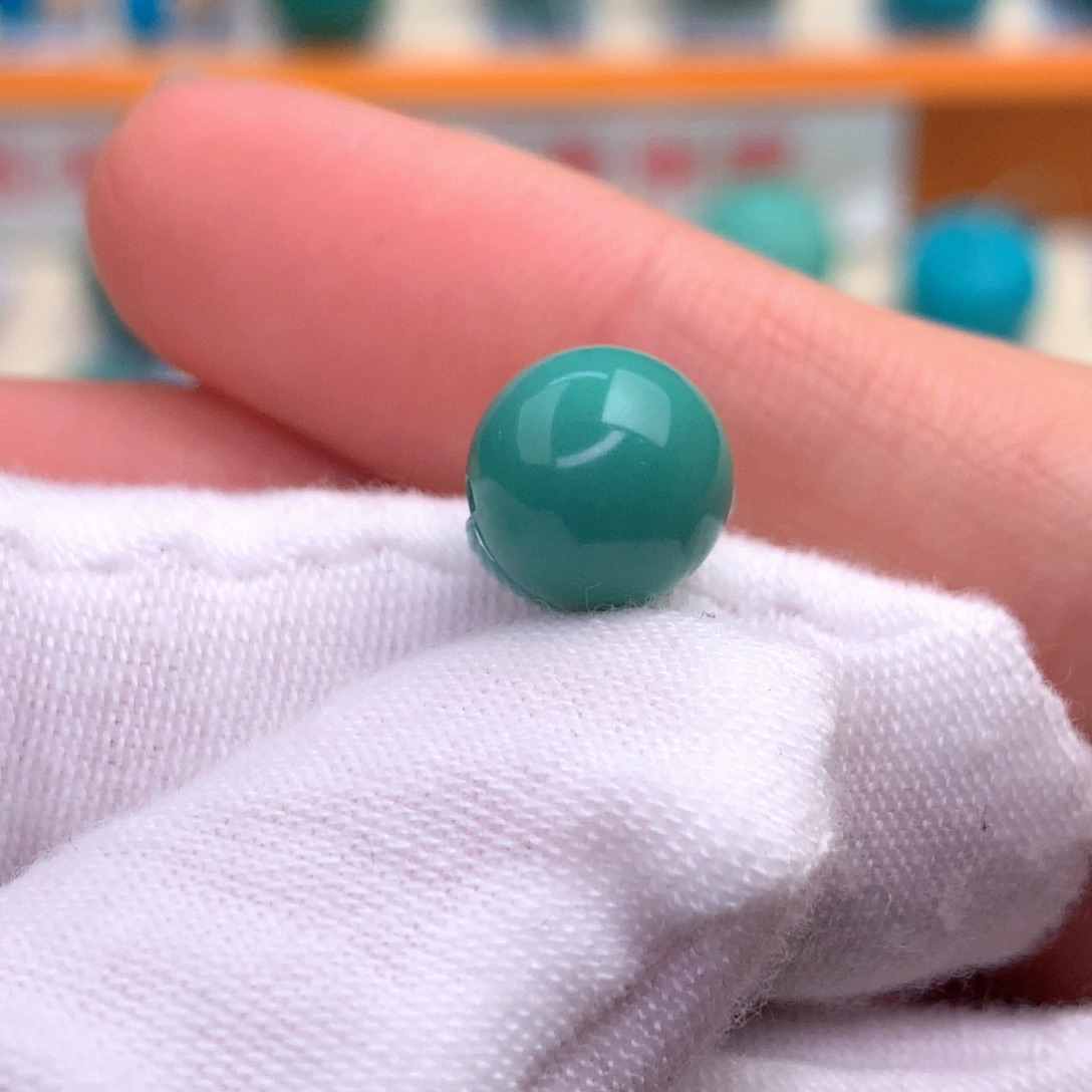 未镶嵌绿松石圆珠