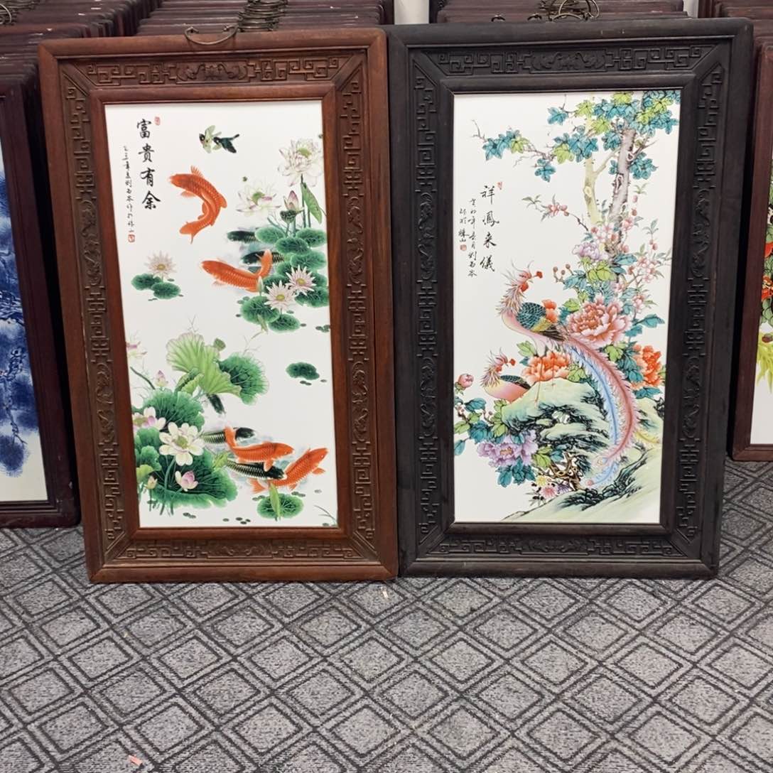 瓷片中**贵景德镇瓷板画柴窑烧制100*60