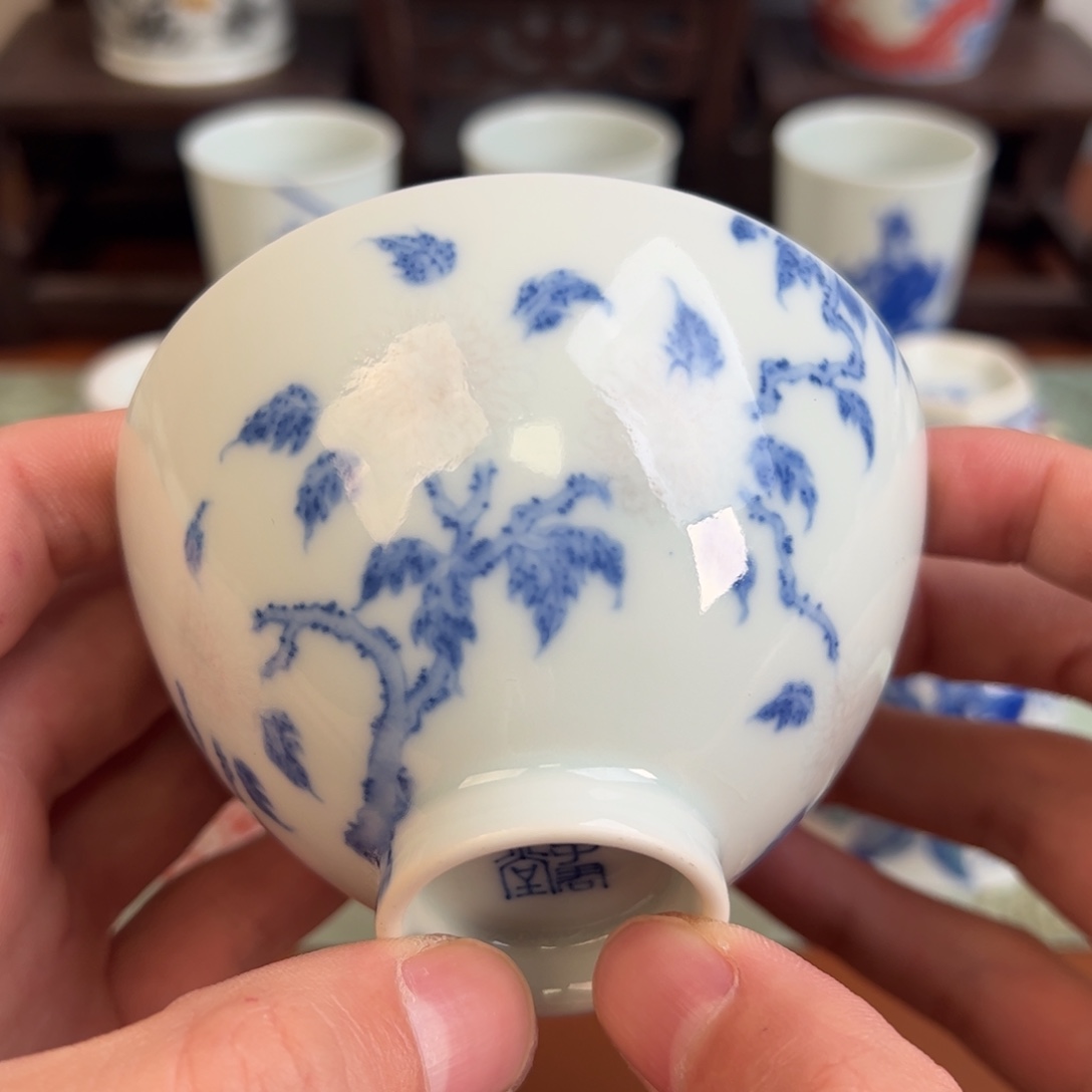 瓷片景德镇瓷器手工手绘微瑕