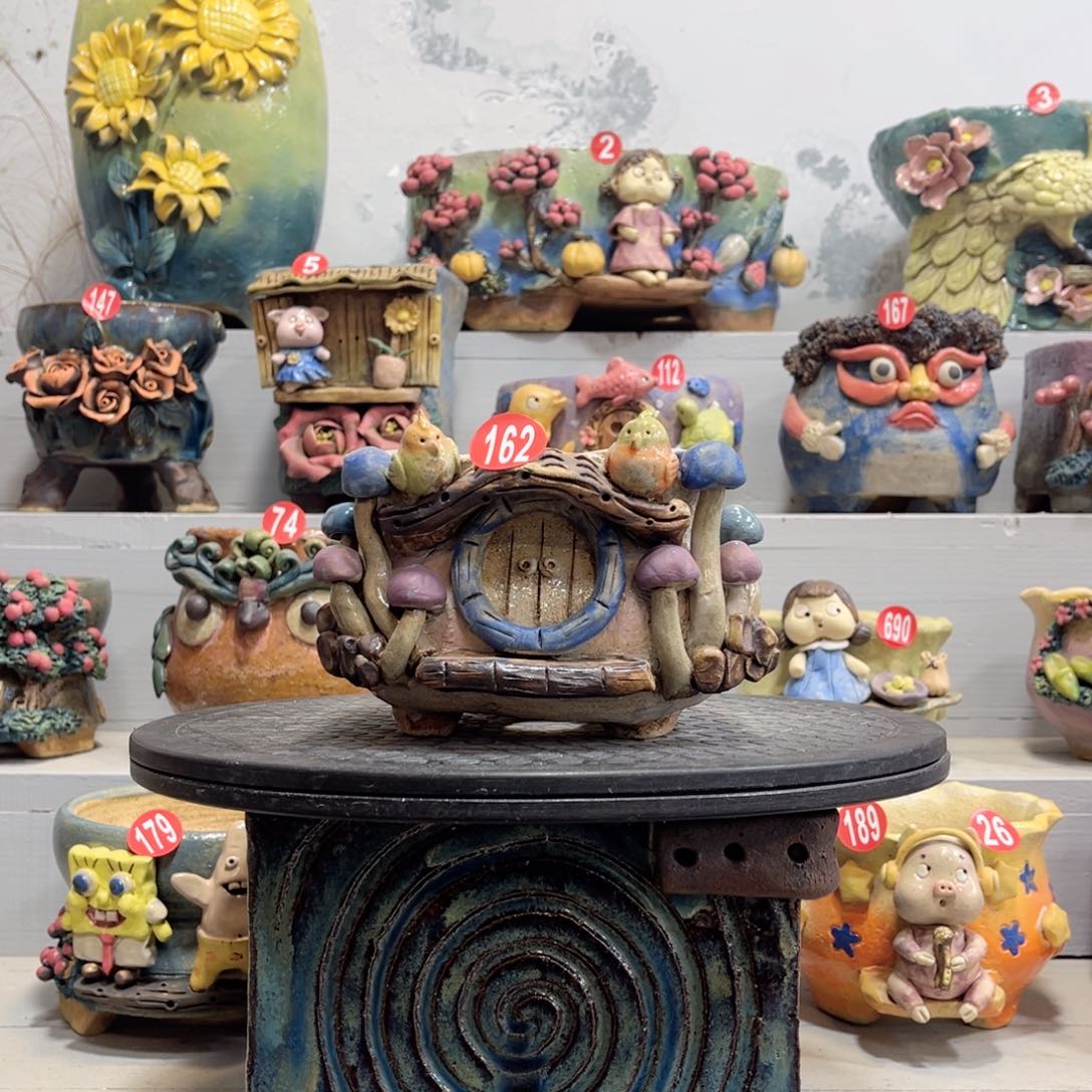 陶瓷162 号陶然花盆