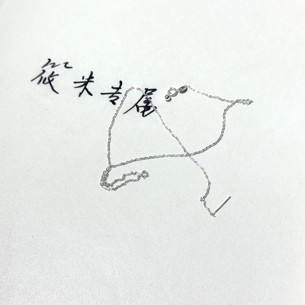 链子925银 925银万能欧字泡泡项链D480  md