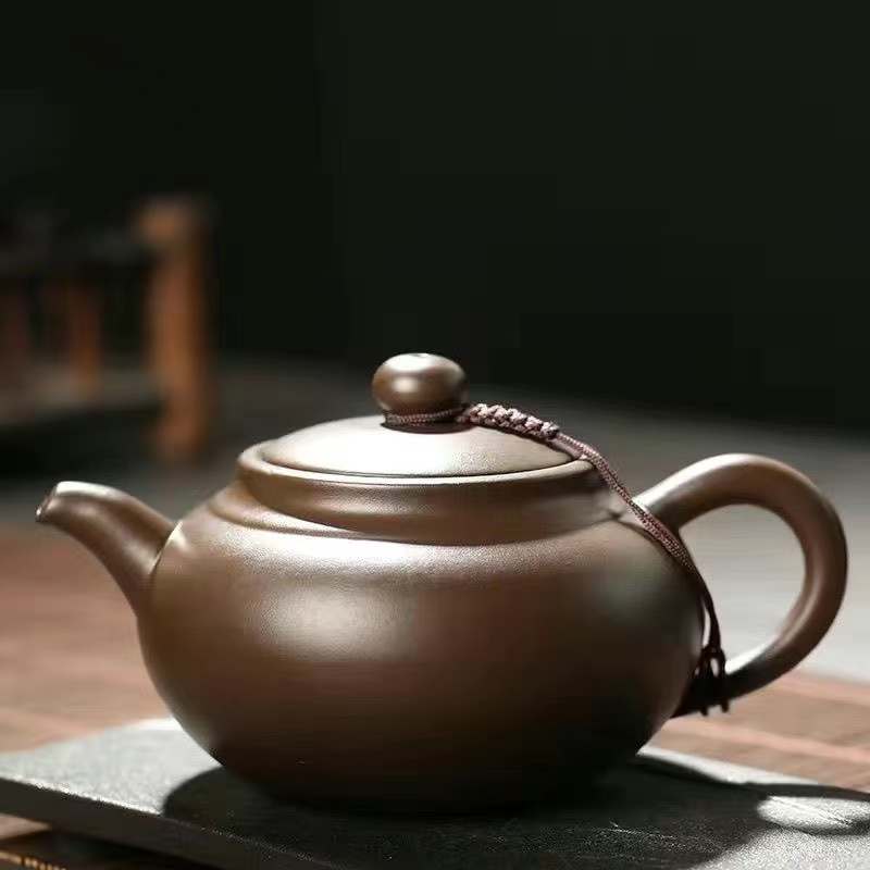 紫砂手工小发财壶-180cc