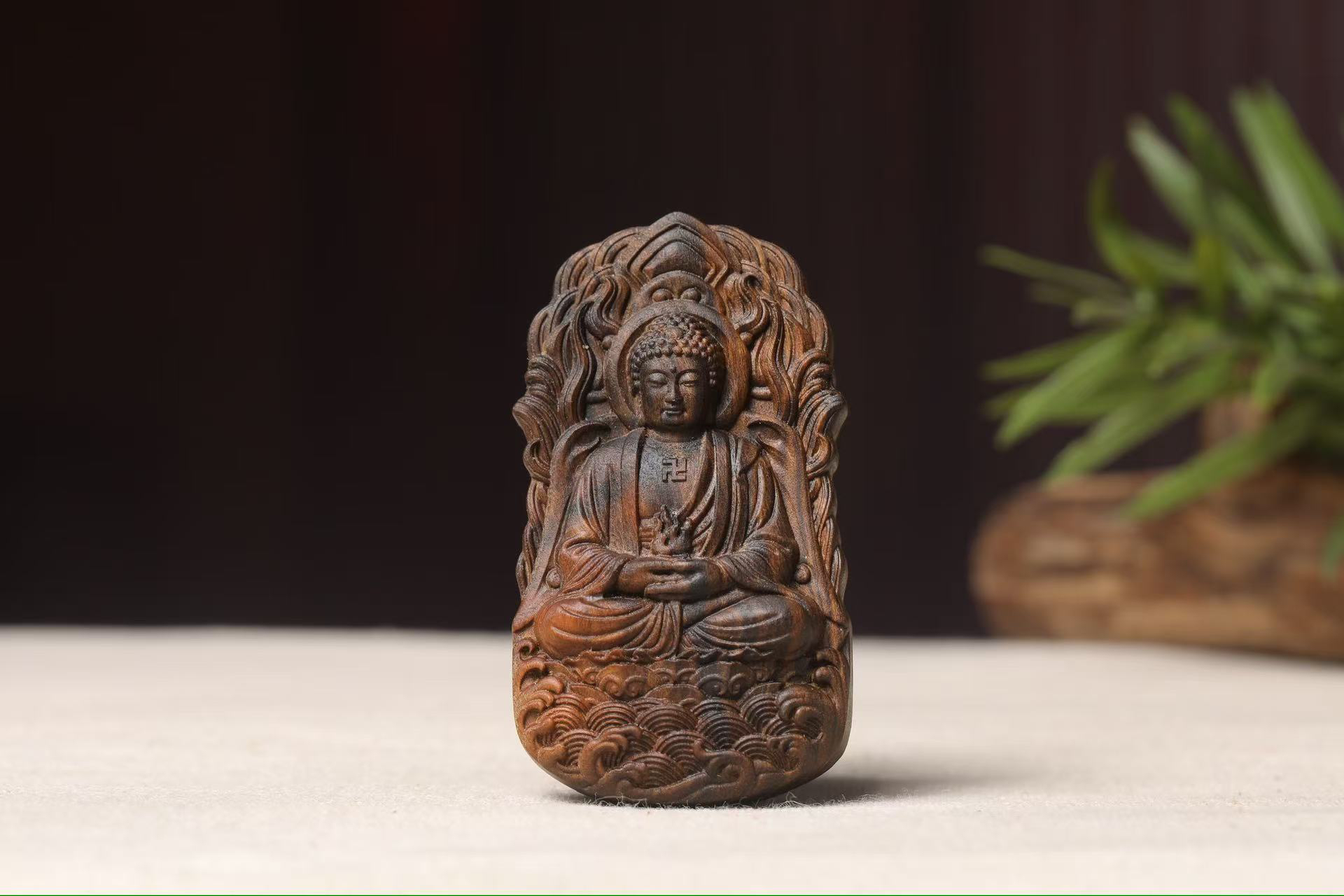 （八大如来-羊猴）越南沉香4.5/8搭配0.8✖️108原雕刻