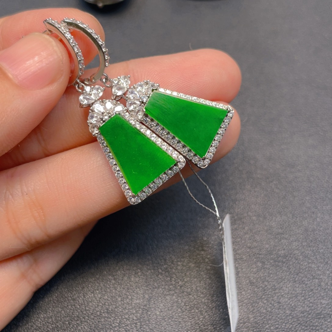 翡翠银S925镶嵌吊坠(不含链)