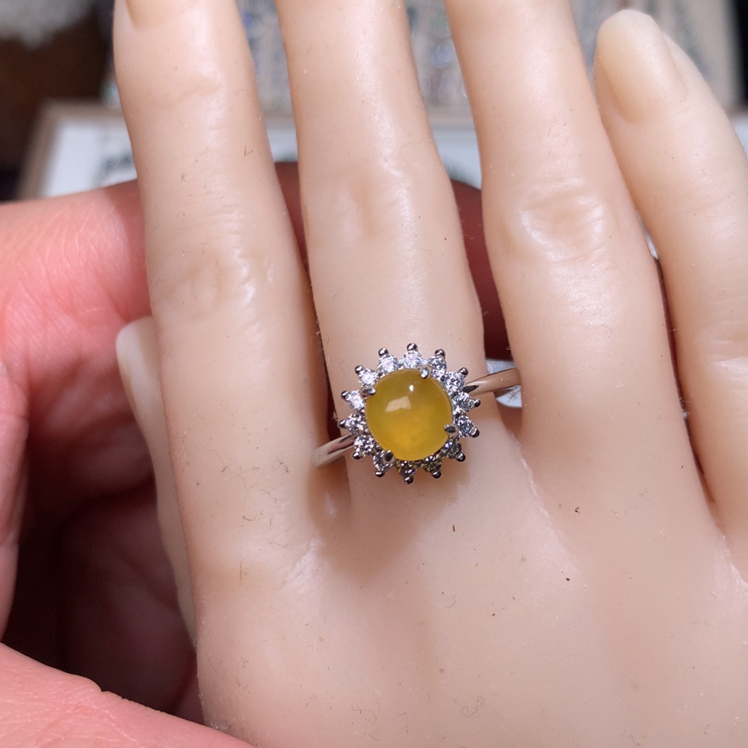 翡翠耳饰银S925镶嵌00015