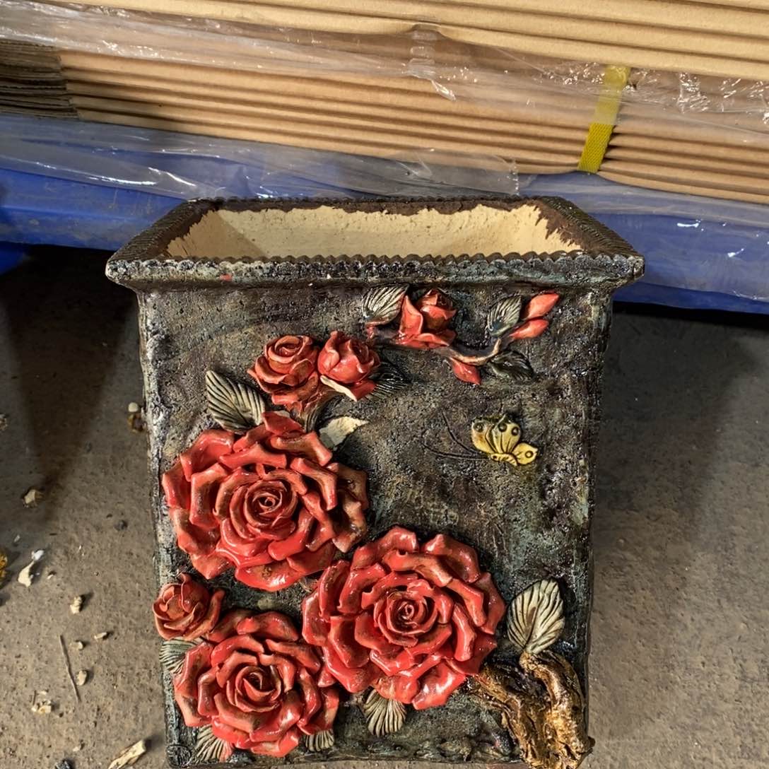 红陶青藤花器多肉花盆