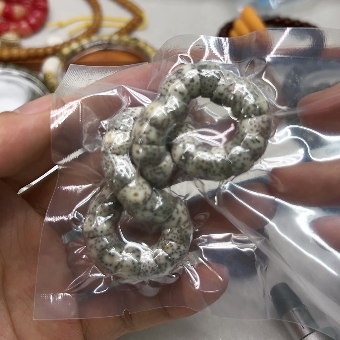 星月菩提手串53卓越糯冰石玉星月菩提单圈猪大肠10