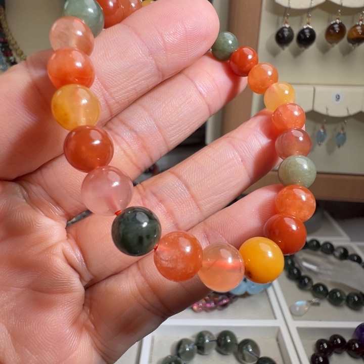 发晶未镶嵌手链天然彩发晶